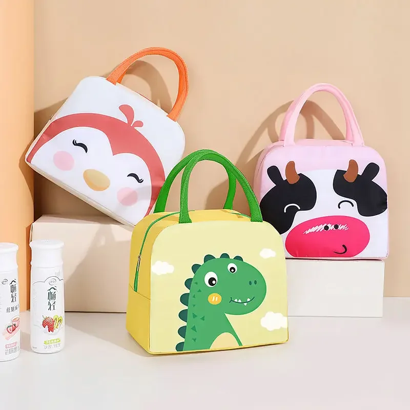 Cute Cartoon Animal Tote Insulated Thermal Lunch Bag Cute Cartoon Picnic Food Storage Lunch Box Cooler Bags