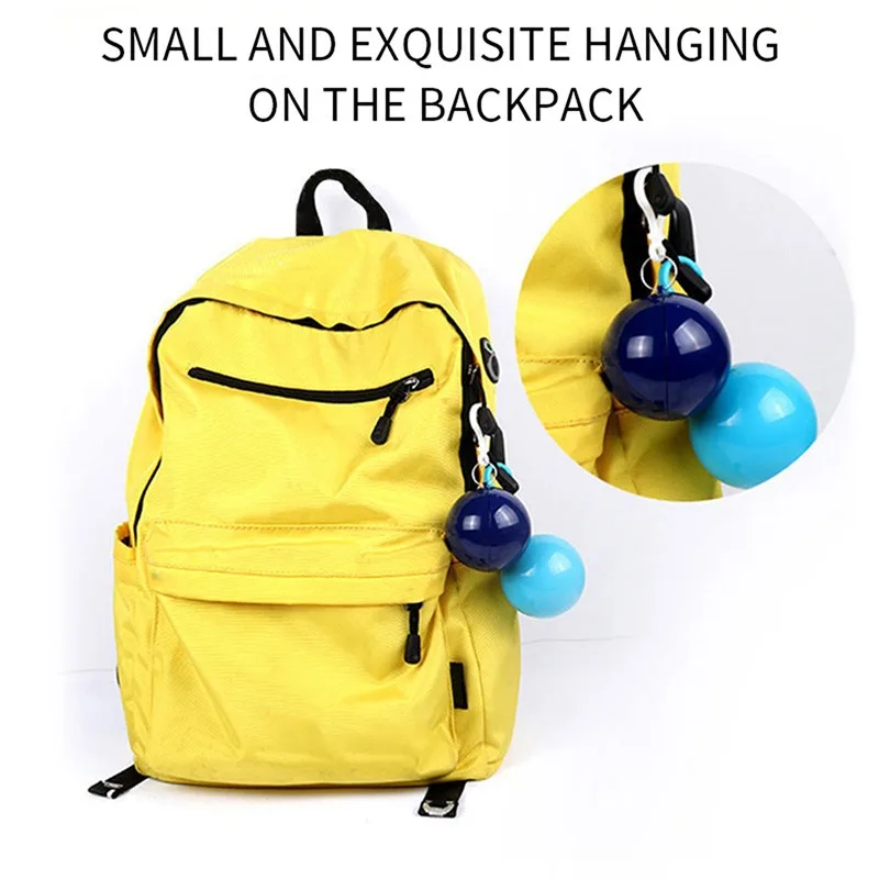 Portable Rain Ponchos Ball For Adults Kids Disposable Raincoat Thick Waterproof Overall Raincoat Ball Colorful Poncho With Hook