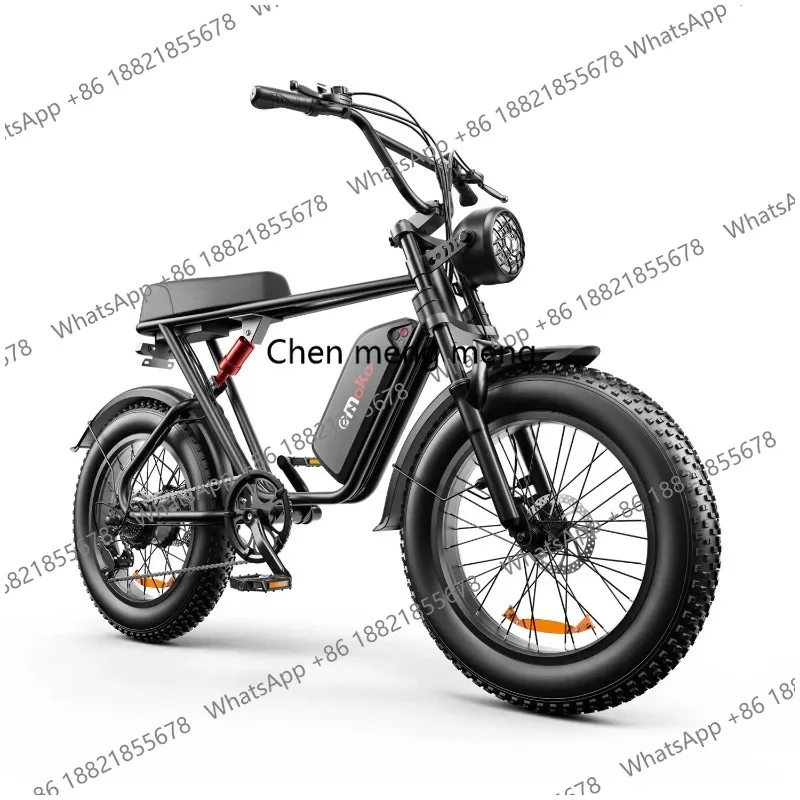 Brand New 48V 17.5ah 20ah Speed 50km 1000w Motor Electric Road Bike 20 Inch Off-Road Fat Tire Steel Frame Adults