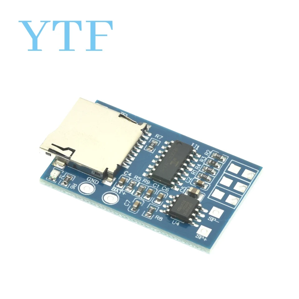 TF-Karte MP3-Decoder-Board-Modul 3,75 V Lithium-Batterie-Netzteil mit 2 W Mixed Mono Memory Playback-Funktion