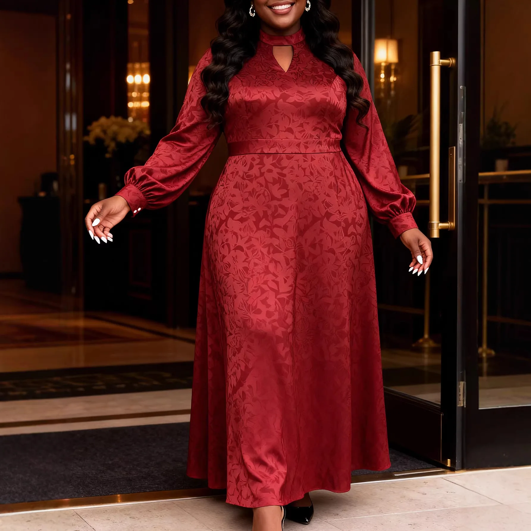 

Африканские платья больших размеров для женщин, летние африканские платья с длинным рукавом, круглым вырезом, из полиэстера, для вечеринок и торжеств, длинные макси-платья, платья в стиле Анкара, размеры L-4XL