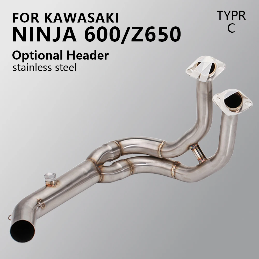 

Motorcycle Slip on Exhaust Connect Muffler Sensor Front Middle Link Pipe Racing Escape For Kawasaki NINJA650 Z650