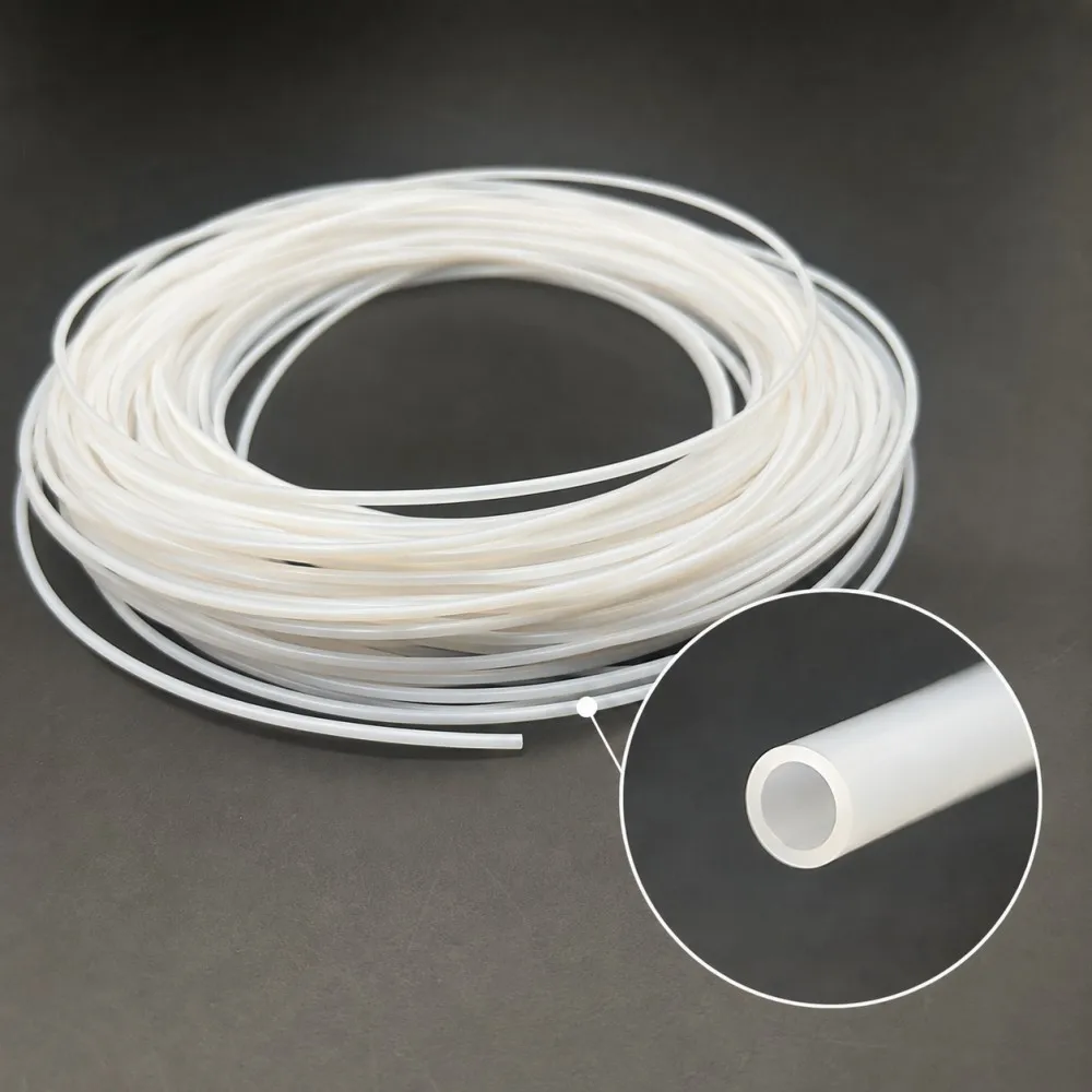White PTFE Tube CapillaryID 0.3-0.5-0.6-1-1.2-1.4-2-3-4-5 mm Insulated Material Transmit Rigid Pipe Heat &Corrosion Resistance