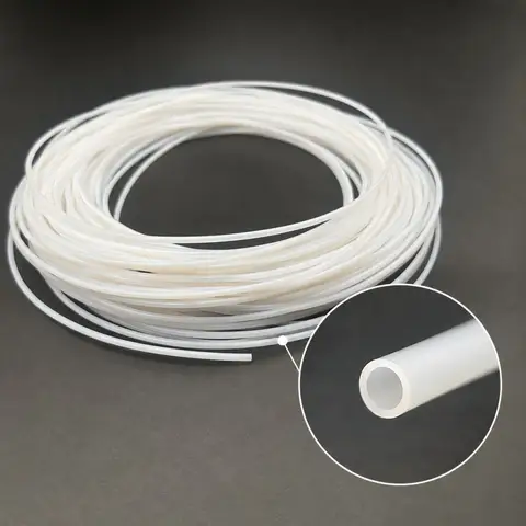 White PTFE Tube CapillaryID 0.3-0.5-0.6-1-1.2-1.4-2-3-4-5 mm Insulated Material Transmit Rigid Pipe Heat &Corrosion Resistance