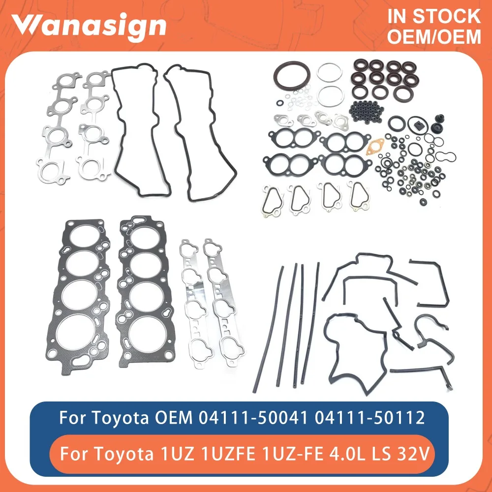 

Engine Full Gasket Set Fit 4.0 L For Toyota Majesta Crown Lexus GS400 LS400 Lincoln 1UZ 1UZFE 1UZ-FE 4.0L LS 3969cc 04111-50041