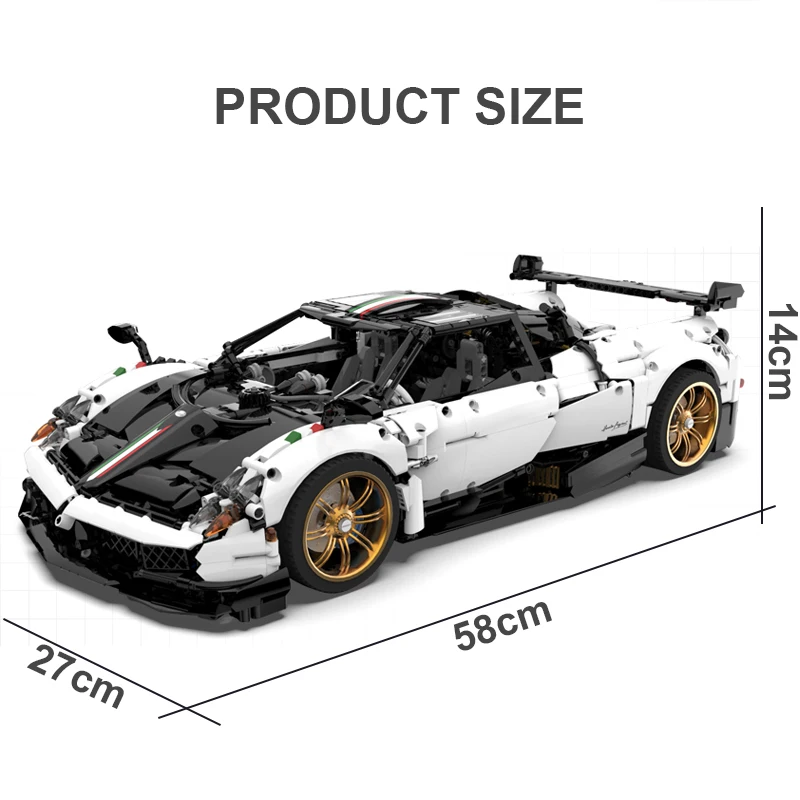 MOC-142670 التقنية الأبيض سوبر Sprots سيارة Huayra نموذج اللبنات الطوب لتقوم بها بنفسك لغز اللعب الجمعية هدايا عيد ميلاد للأطفال