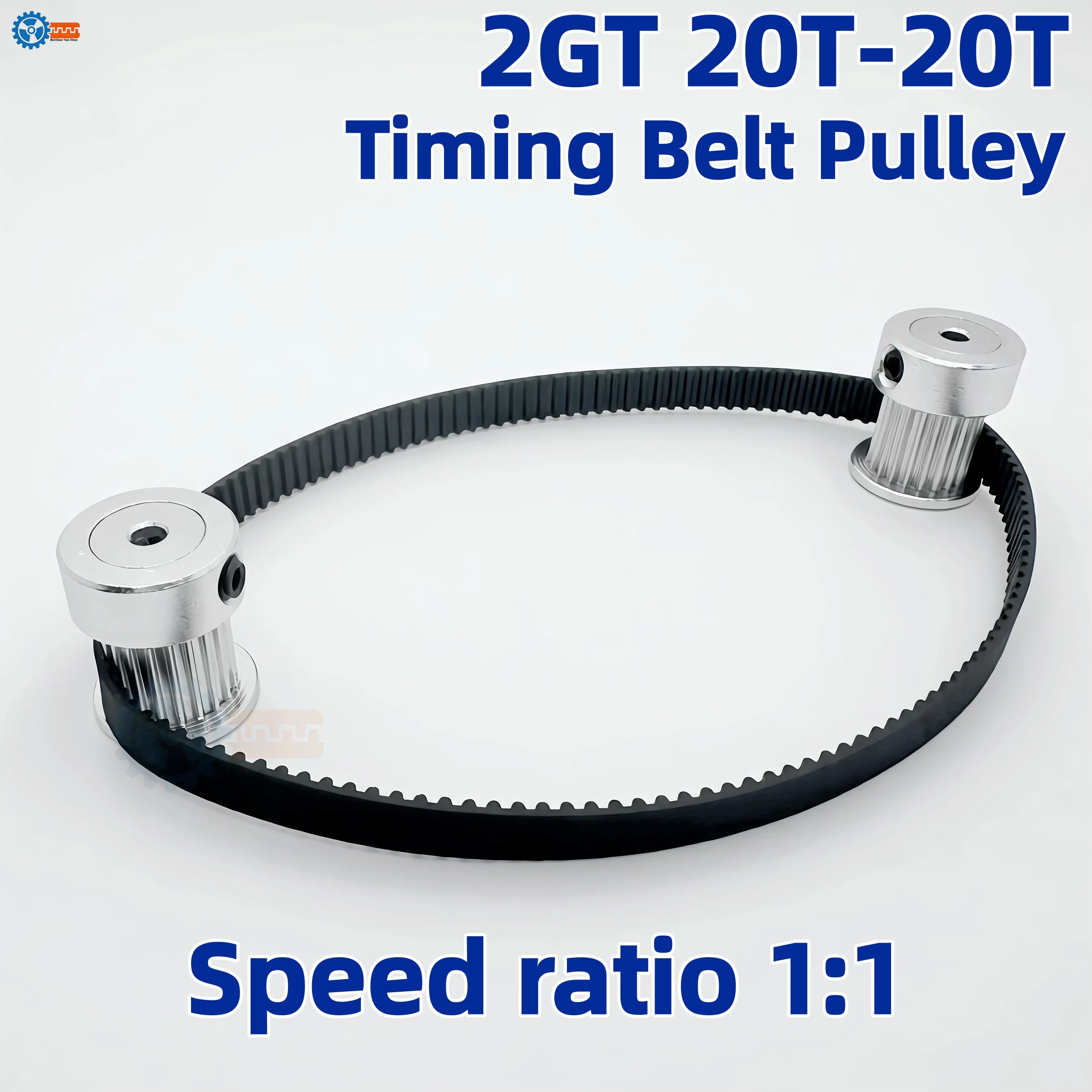 20T 20Teeth 2GT Pulley Belt Kit Belt Width 6/10mm Reduction 1:1 Bore 3~8mm 3D Printer Synchronous Wheels GT2 Timing Pulley Set