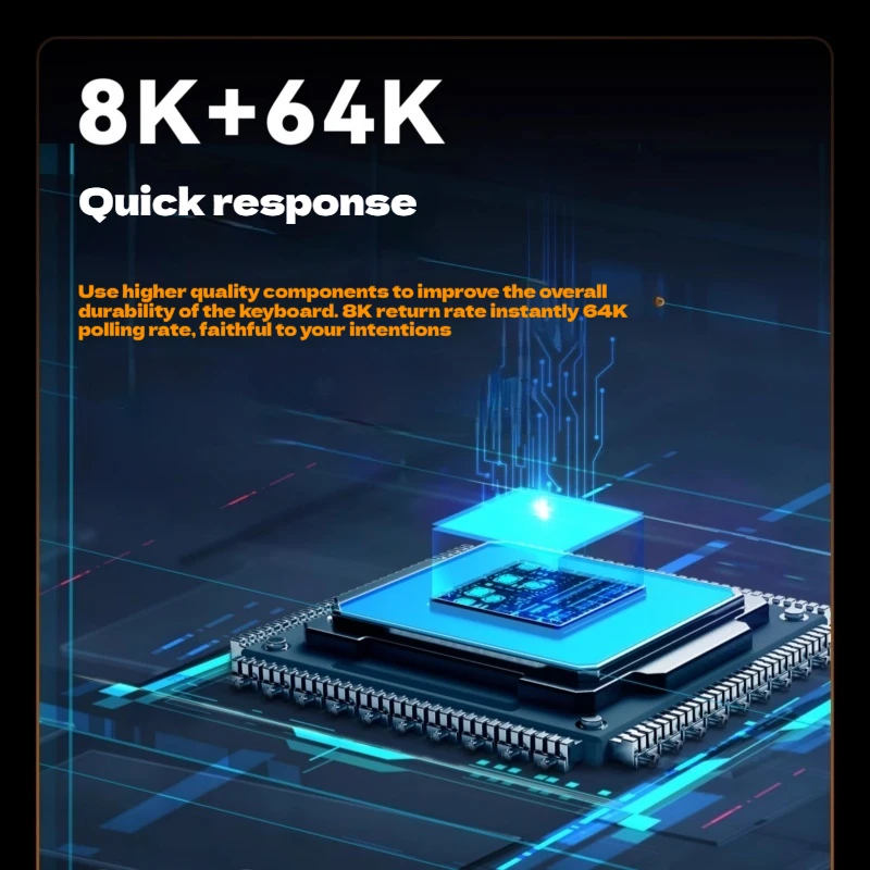 JIXIEFENG Hacker68L Teclado mecánico de eje magnético 0.01rt respuesta rápida 8k soporte Mixto Axescustomized teclado para juegos Rgb