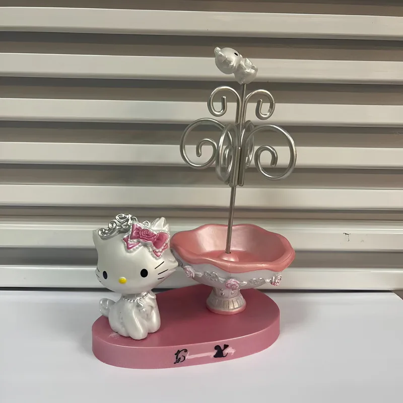 Sanrio Hellokitty Sanrio Solitary Jewelry Box Toy Figure Second-hand Ornaments Desktop Ornaments Birthday Gift