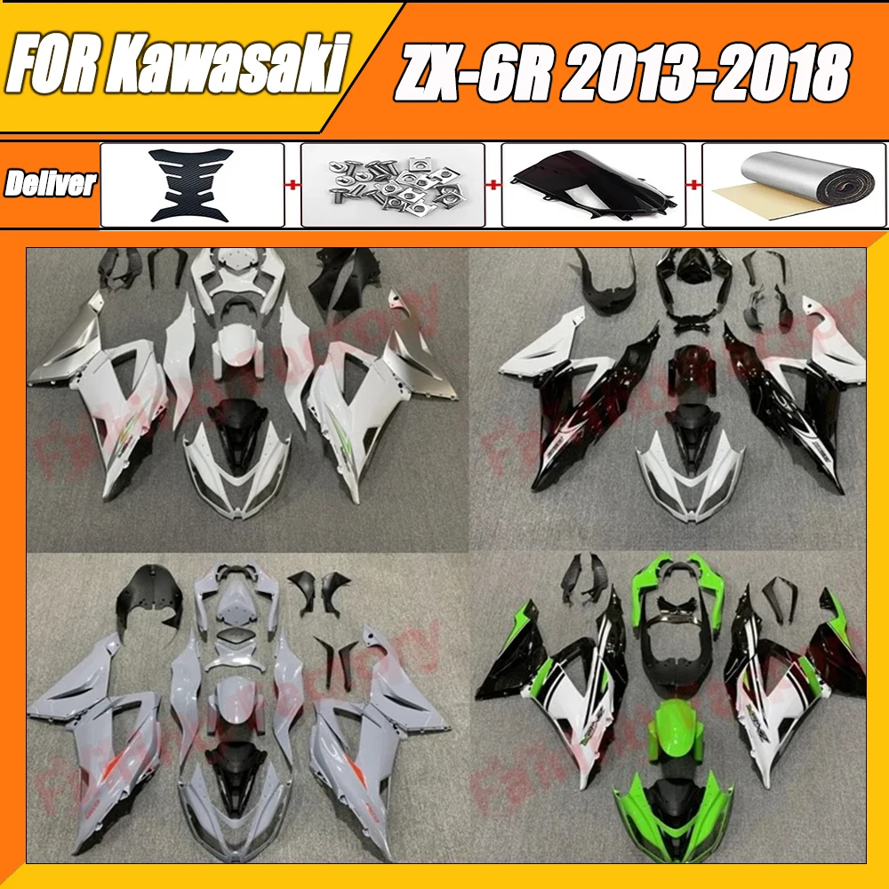 

New ABS Plastic Shell Motorcycle Fairing kit Fit For ZX6R 636 ZX-6R 2013 2014 2015 2016 2017 2018 Custom full fairings bodywork