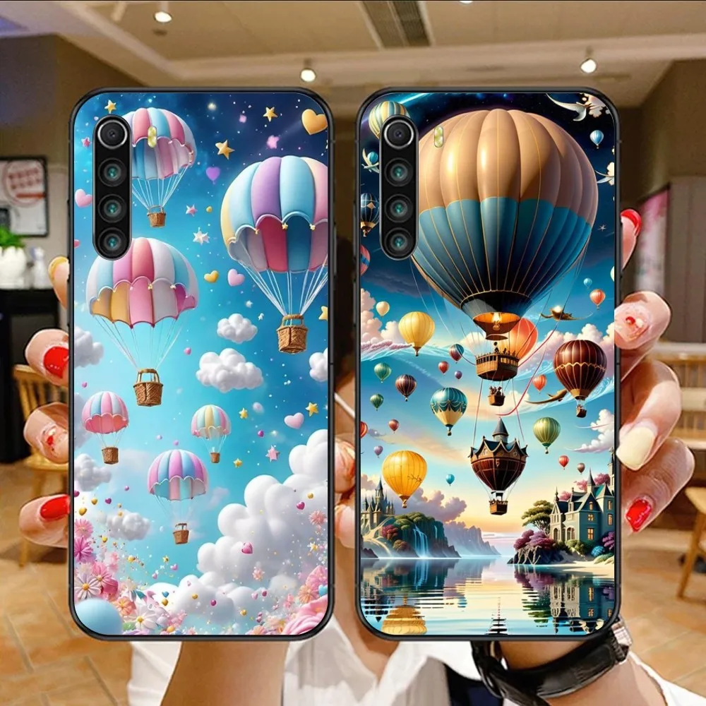 Hot Air Balloon Mobile Cell Phone Case for Xiaomi Mi 13 12 12S 12T 11T 10T 9T Lite Pro Ultra Poco F3 F4 F5 X4 GT Black Cover