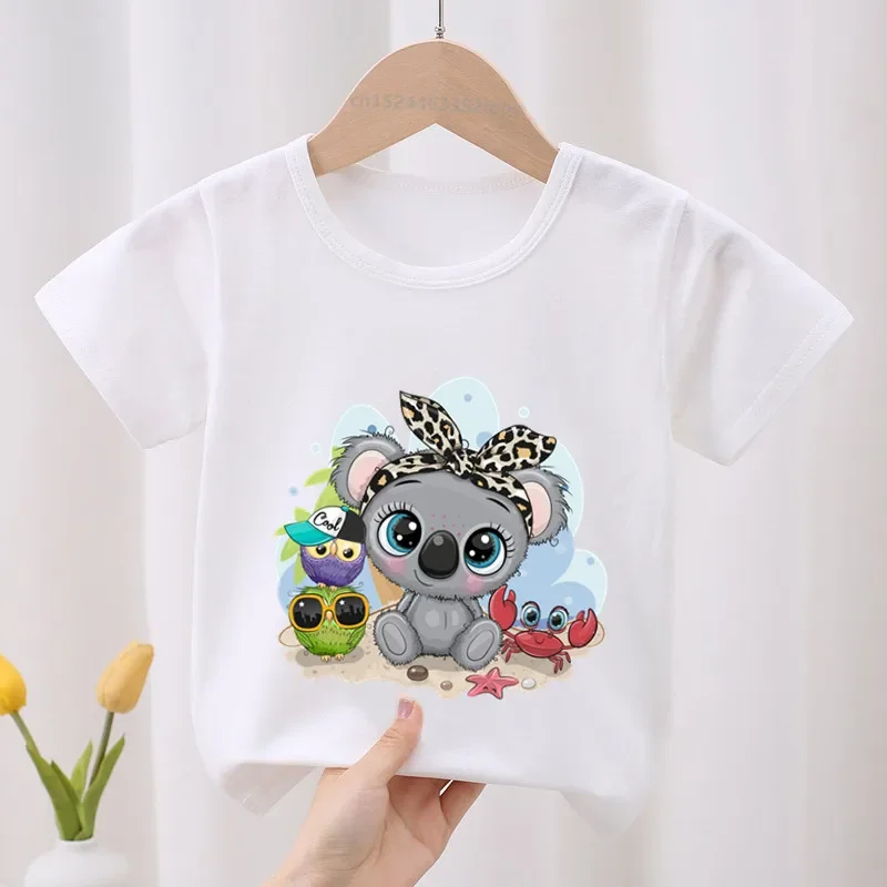 Modal Children's T-shirt Comfortable Cute Cartoon Cartoon Printed Kids T-shirt Girls Clothes  Clothes  Kids Clothes