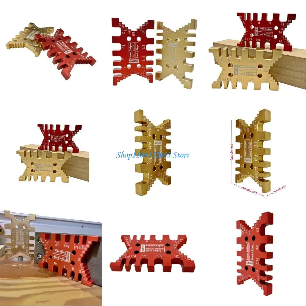 Y6GD Metric & Imperial Card Gauge for Measuring Height Woodworking Router- Table Machine Gaps Gauge Ruler