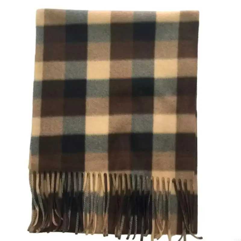 Christmas Fall Scarf Warm Soft Large Blanket Classical Tassels Plaids Scarfs 6XDA