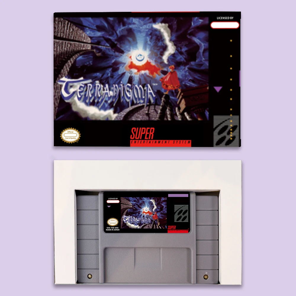 Terranigma RPG game for SNES 16 bit USA NTSC or EUR PAL Video Game Consoles Cartridge