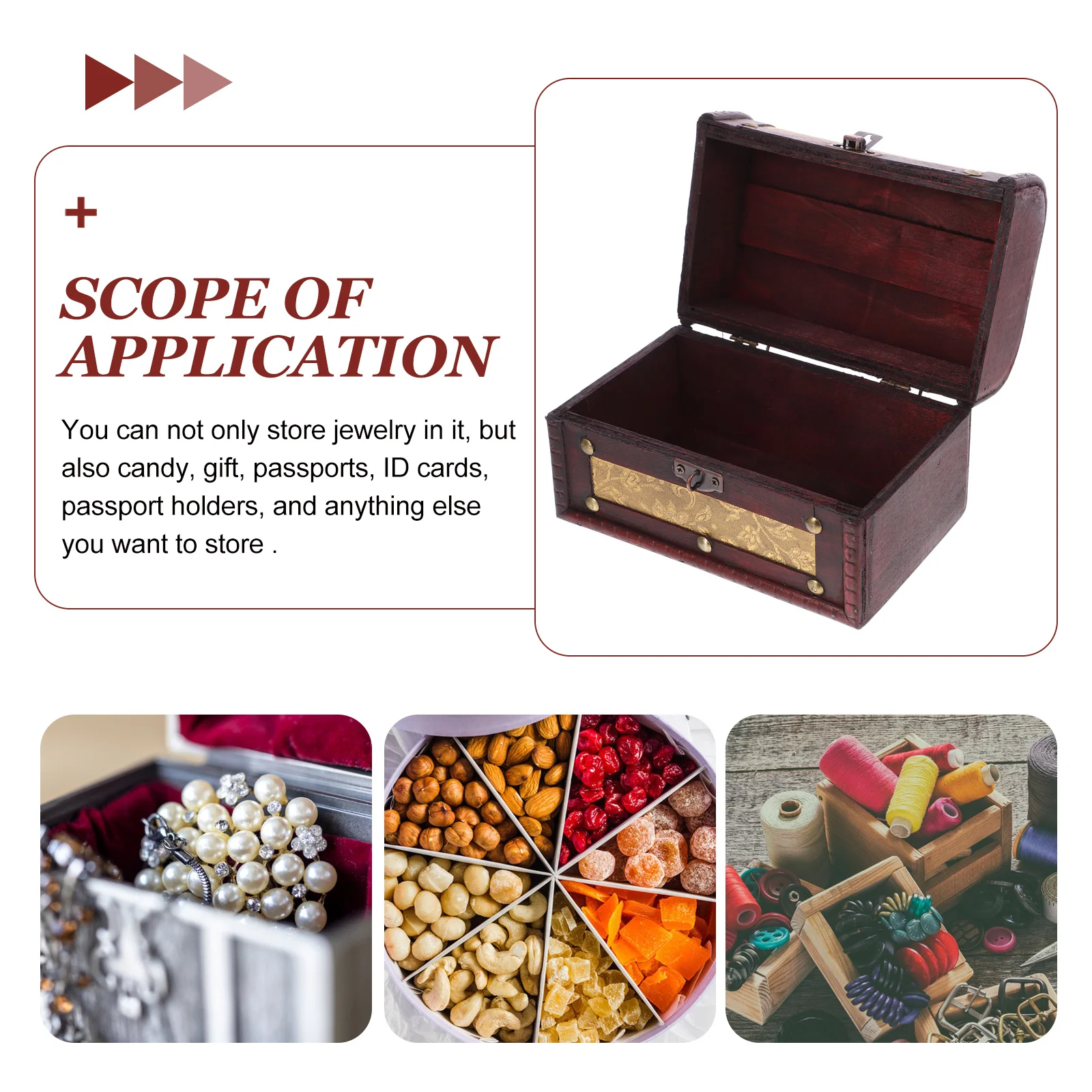 

Vintage Jewelry Organizer Wooden Box Lockable Portable Jewelry Case Candy Holder Trinket Storage Container Trinket Box