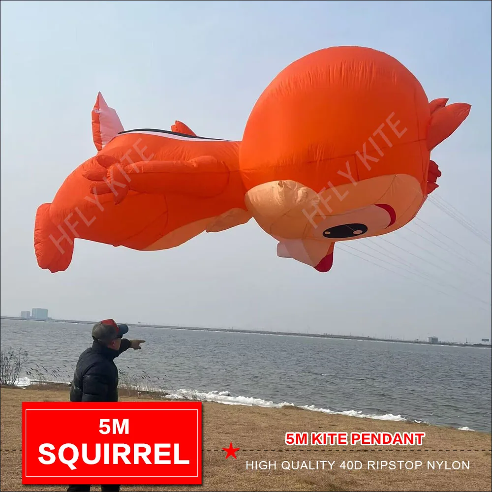 new arrival3.5m and 5m  squirrel The chipmunk  kite pendant line laundry 40d ripstop nylon