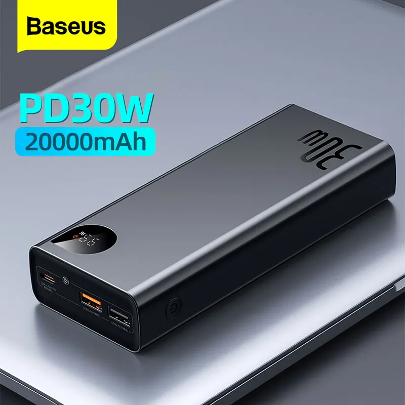 Baseus Power Bank 20000mAh Portable Fast Charging External Battery Charger 10000mAh PowerBank For iPhone 14 13 Xiaomi PoverBank