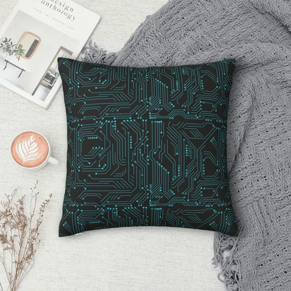 

Circuit Board - Electronics Pillowcase Polyester Pillows Cover Cushion Comfort Throw Pillow Sofa Decorative Cushions Used