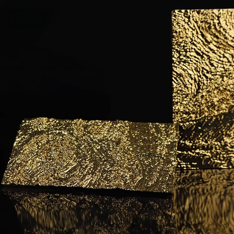Starry Sky Flash/Solid Brass Gold Rectangular Relief Design Cabinet Door Handle and Knob Drawer Pulls Bedroom Wardrobe Hardware