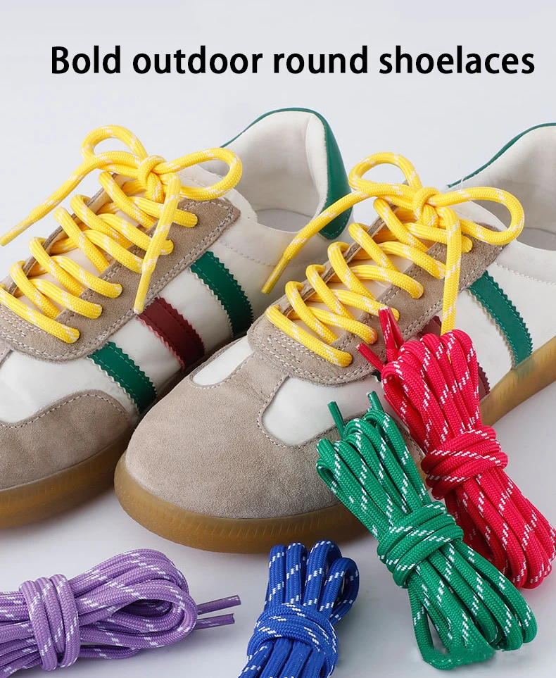1 Paar 5 mm dicke, runde Schnürsenkel für Outdoor-Laufsport, Sneaker und Basketballschuhe, Länge 100/120/140/160 cm – Detail 1
