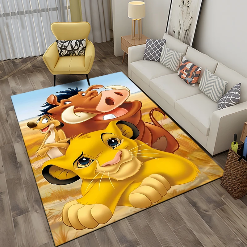 Disney The Lion King Area Rug,Carpet for Home Living Room Bedroom Sofa Doormat Kitchen Decor,Non-slip Floor Mat Area Rug