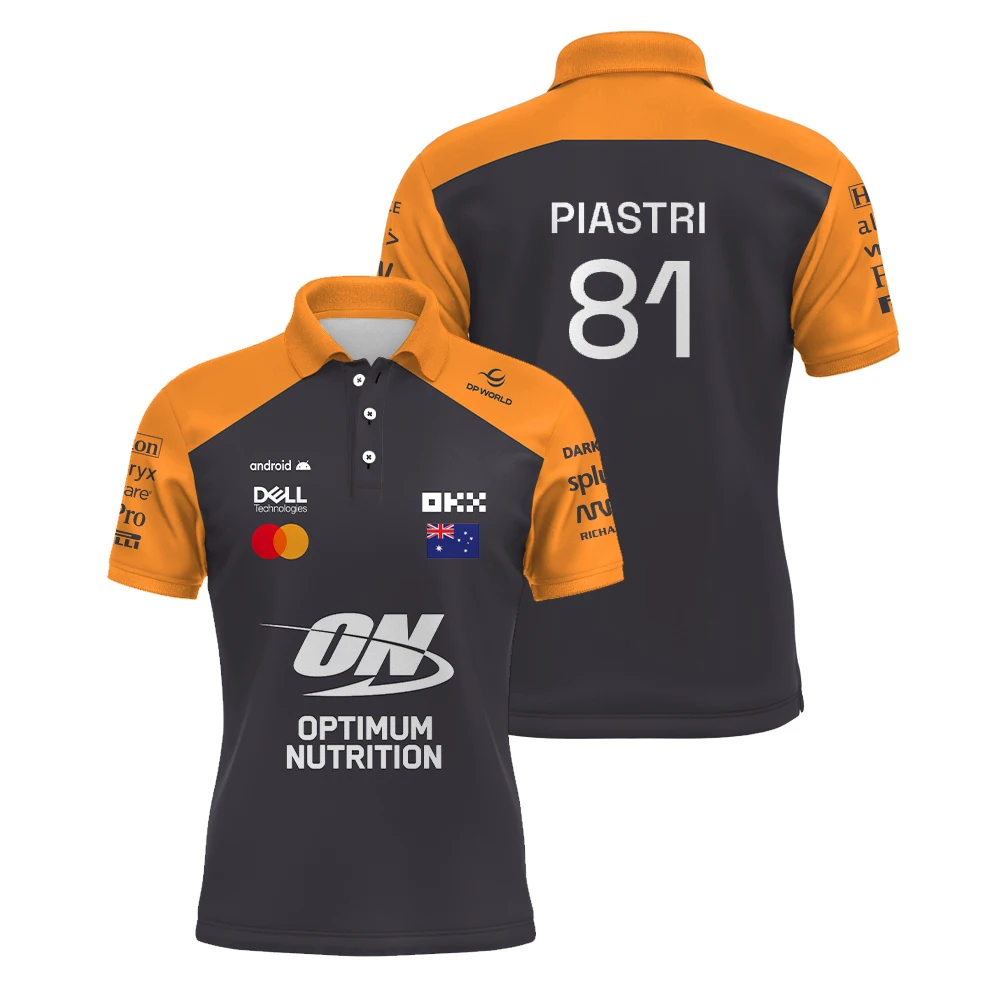 Summer 2025 new racing fans T-shirt for men outdoor sports cycling and racing T-shirt breathable quick-drying loose POLO shirt