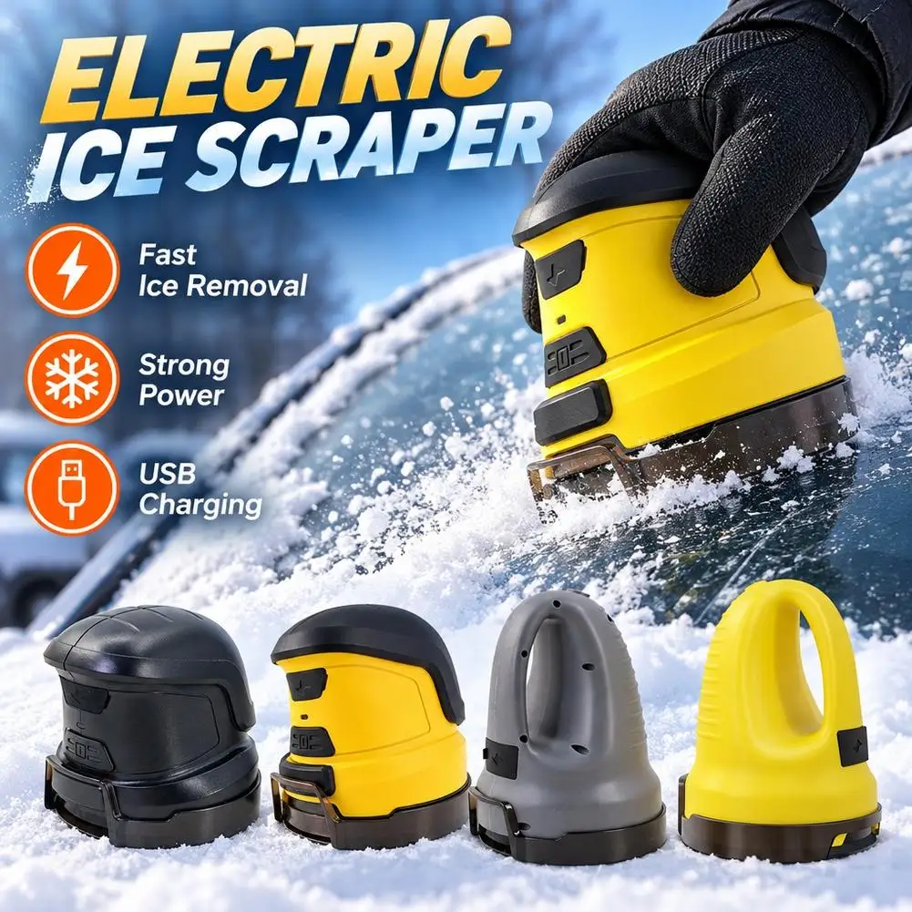 Electric Snow Scraper Automobile Front Snow Remover USB Charging Car Glass Deicing Defrosting Cleaning Tool Snow Scraper 2026