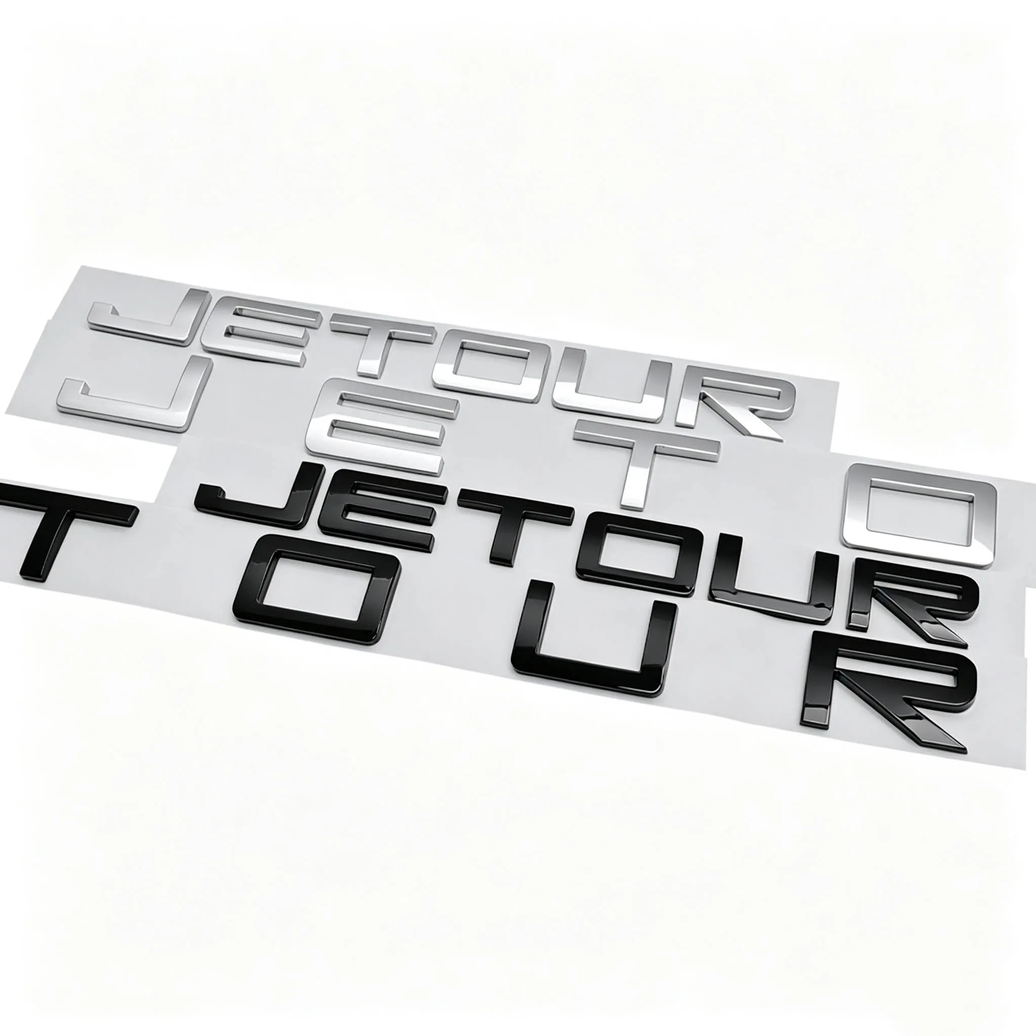 For JETOUR Dashing X70 Plus X90 Plus Letter Emblem Logo Car Sticker Rear Trunk Badge Auto Rear Trunk Emblem Decal Accessories