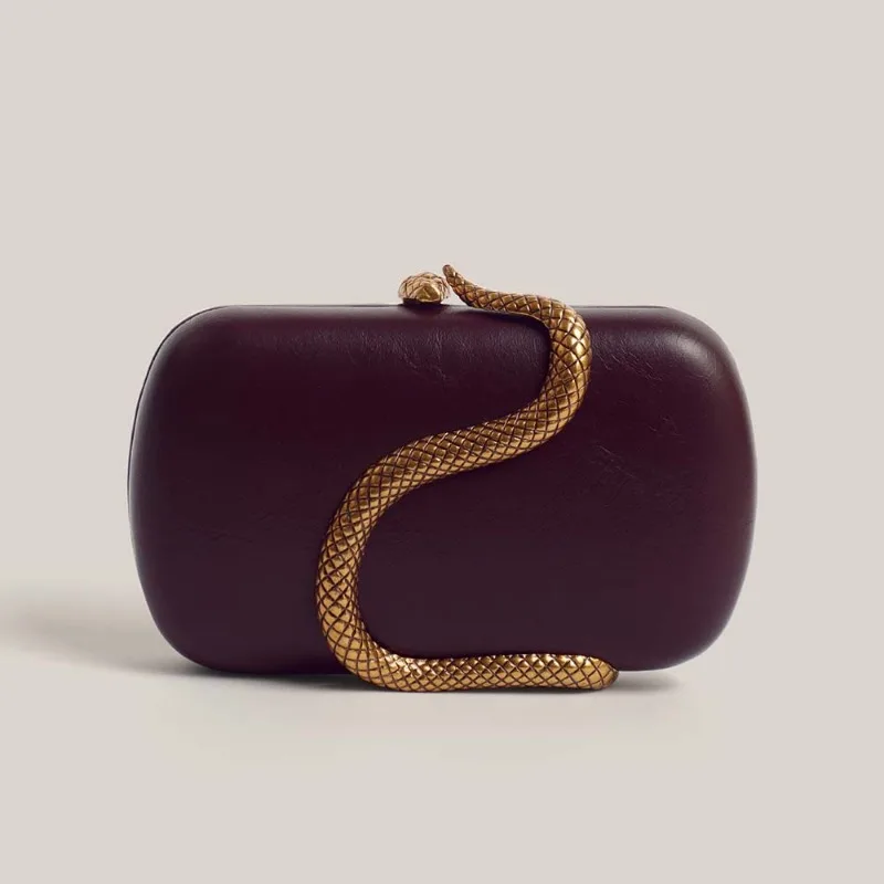 PU Clutch Snake Bag Crossbody Bags for Women Shoulder Bags Fashionable Designer Bag Dinner Bag Purse and Handbags Bolsos Mujer