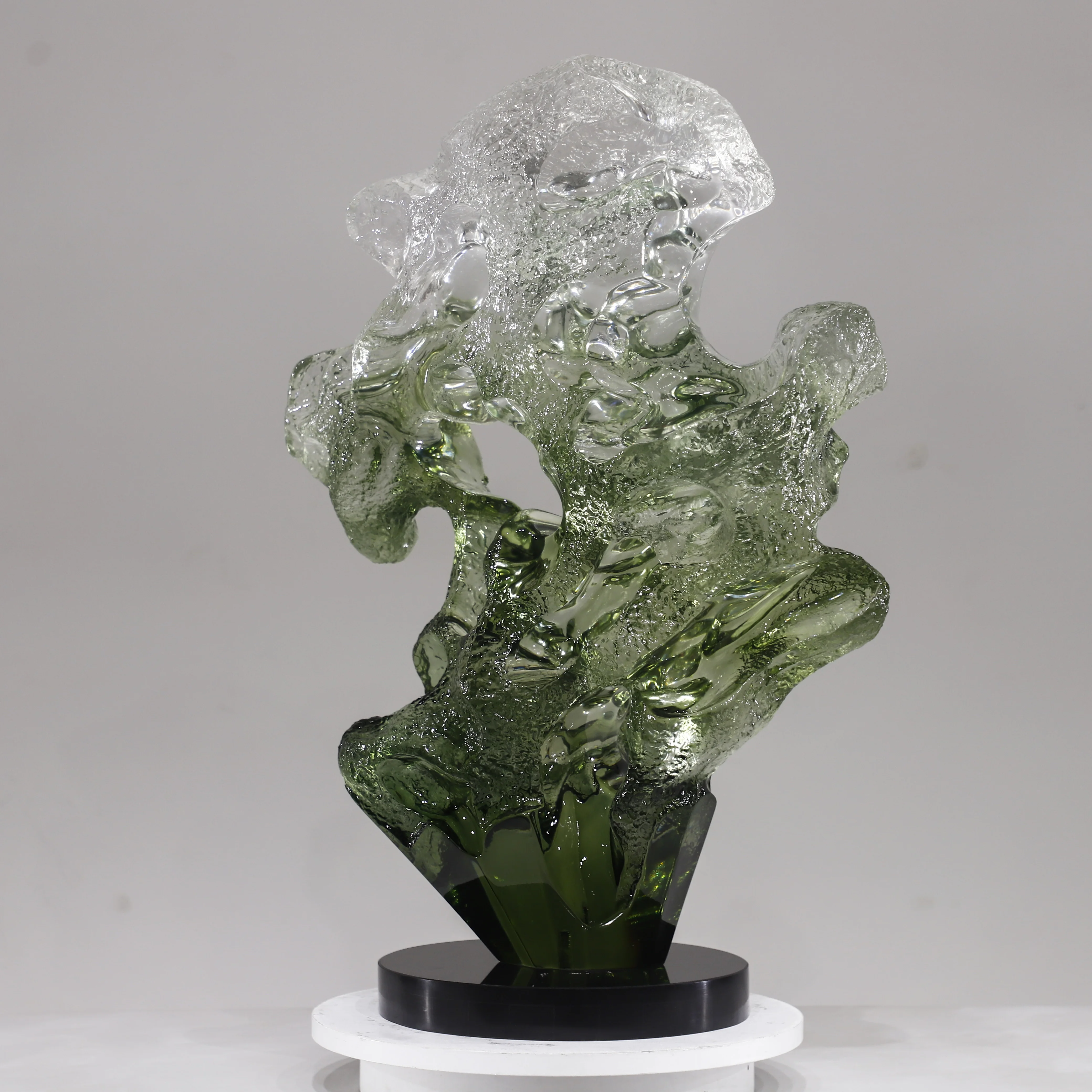 *#Q Custom Transparent Resin Shape Artificial Gorgeous Ornament Handmade Hotel Home Villa Decoration Sculpture&