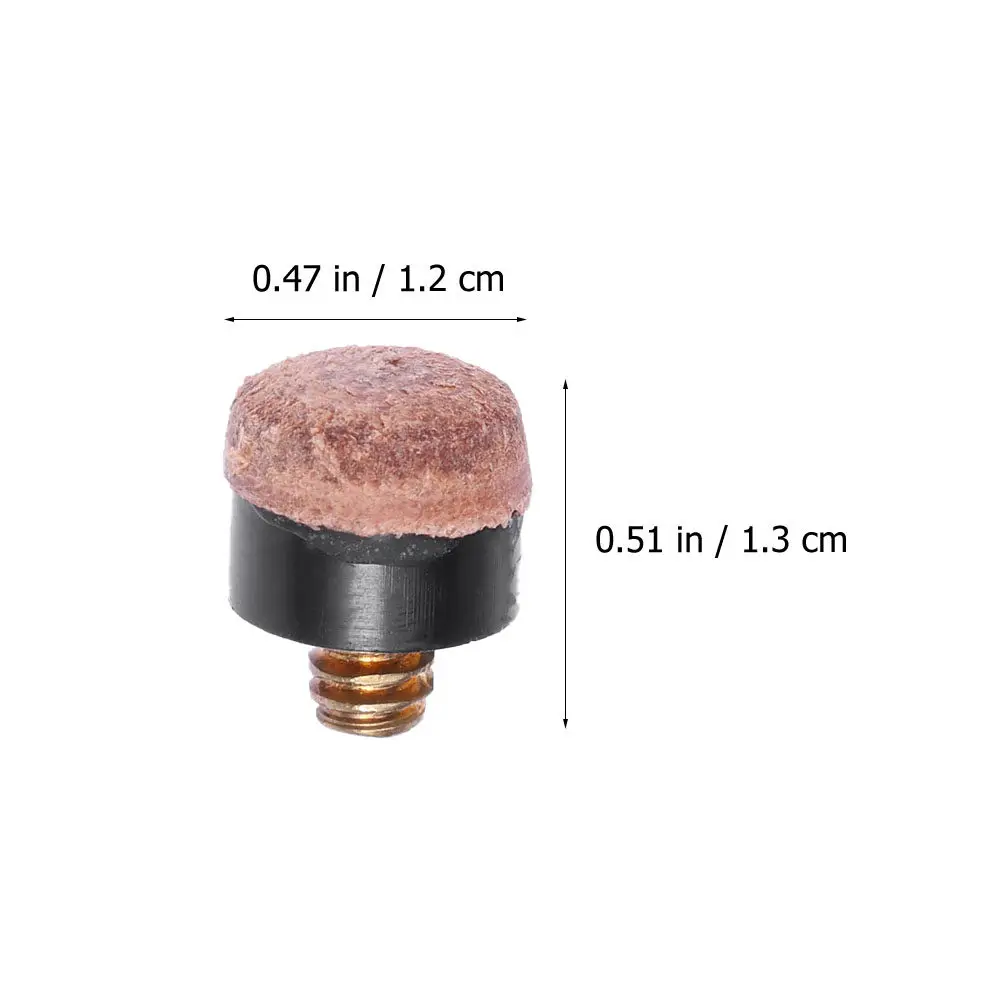 20Pcs High Quality Screw-on Tips 10Mm for Pool Cues Billiard Cues Tips Replacement Quick Easy Installation Cue