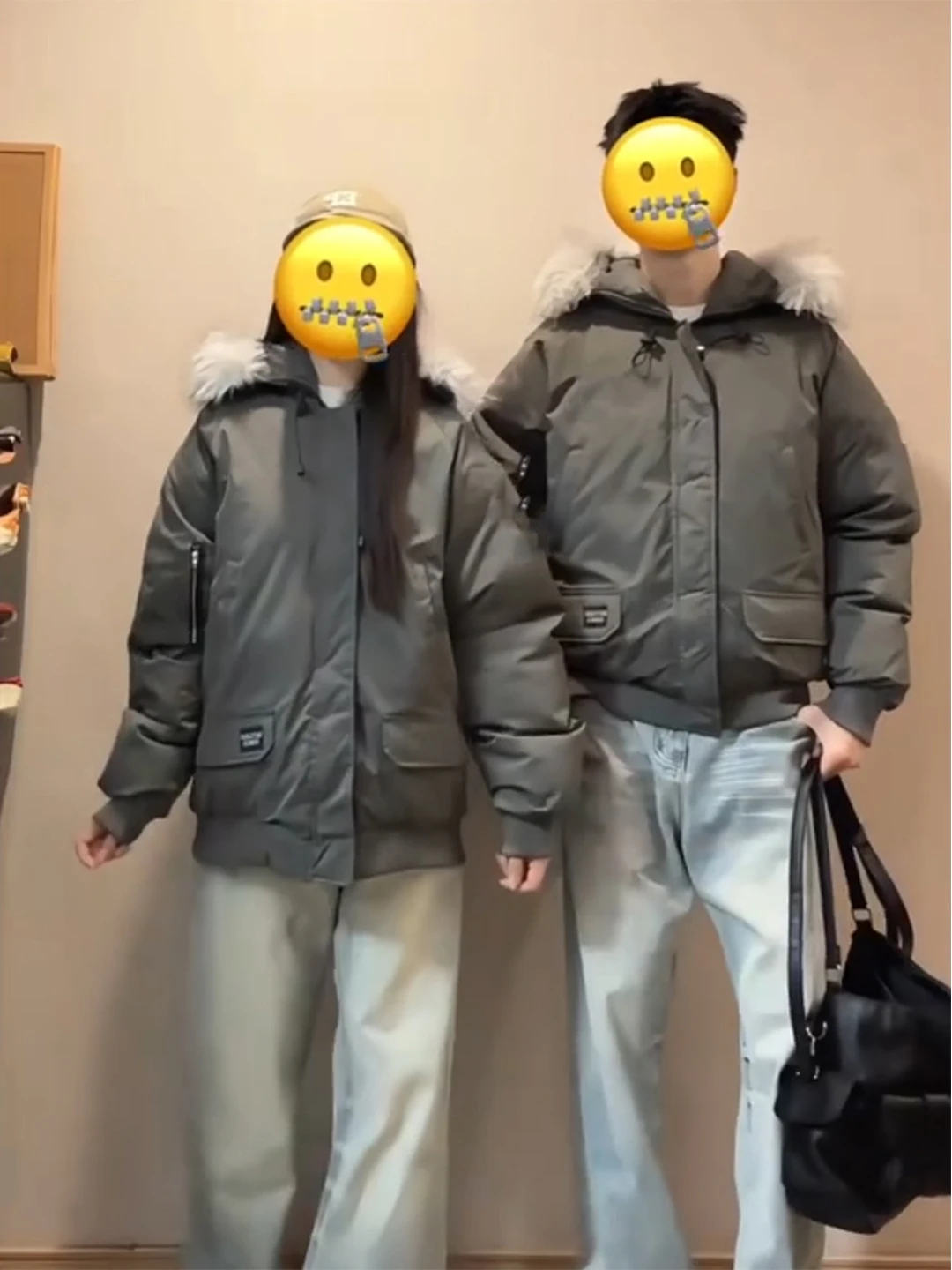 

Cleanfit Thiened Parka Sle down Jaet Men's Winter Warm Coat with Fur Collar Street Sle Workwear Cotton Outerwear