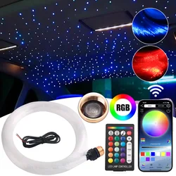 Newest 16W Twinkle RGBW Starry Sky Light Car Ceiling Star LED Ambient Lighting Roof Fiber Optic Atmosphere Kit App Music Control