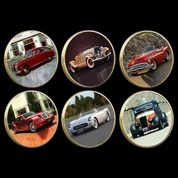 Classic Cars Gold/silver Challenge Coins Vintage Luxury Car Challenge Medals Rider's Best Collection Men's Holiday Gifts