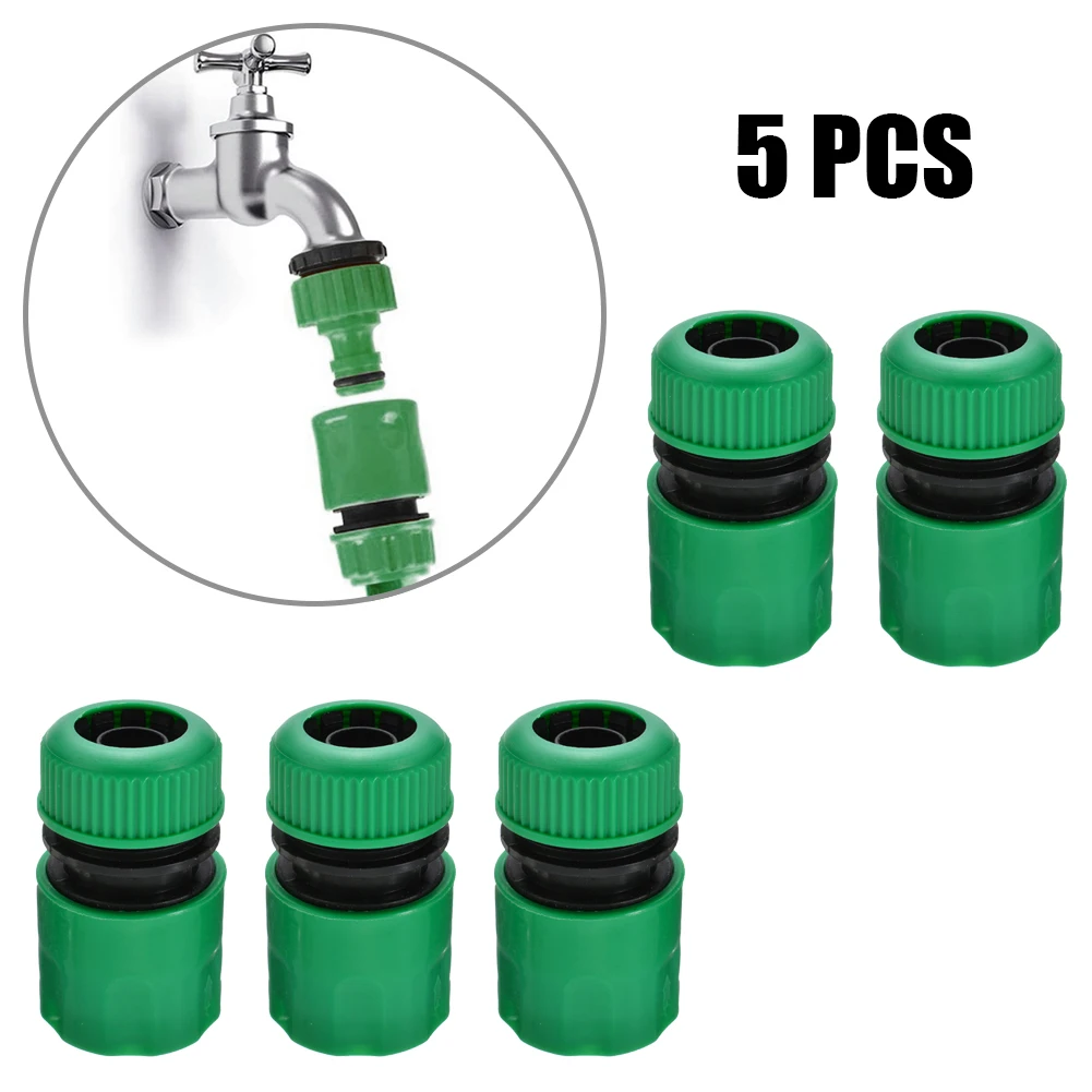 5 Pack 1/2 Inch Quick Connect Hose Adapter for Garden Tap Water Distribution to Dual Lines for Irrigation and Cleaning Tasks
