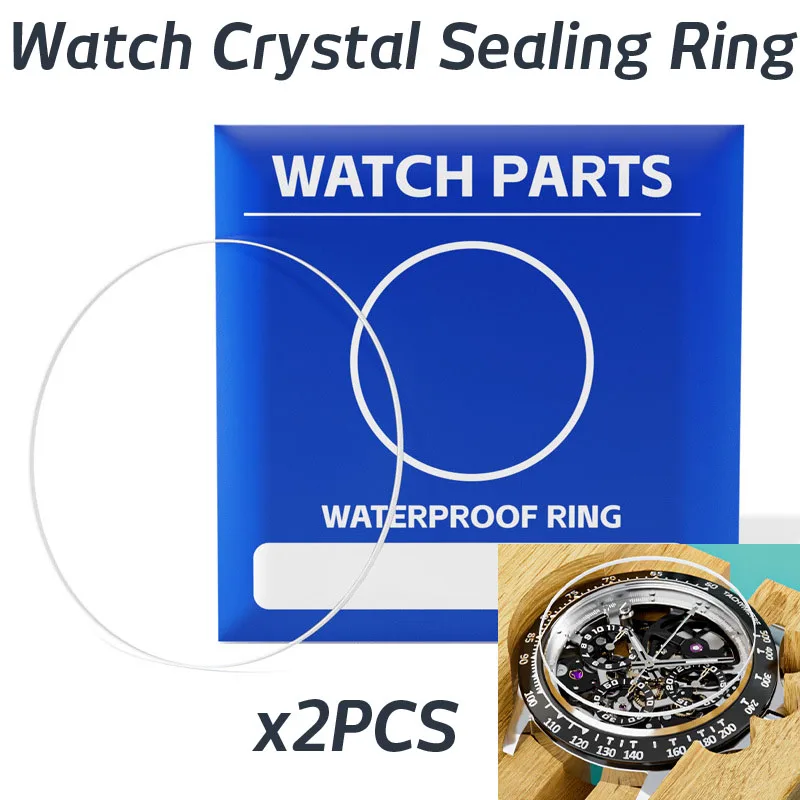 2PC 0,35 0,4 0,45mm Gummi Uhr Kristall Wasserdicht O-Ring 18mm-40mm Vorne uhr Fall Abdeckung Glas Dicht Ring Uhr Reparatur Werkzeug