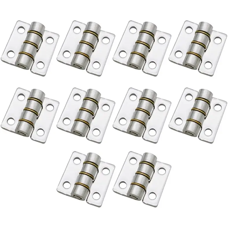 10Pcs Stainless Steel Mini Hinge for Wooden Jewelry Box, Concealed Cabinet Door Hinges