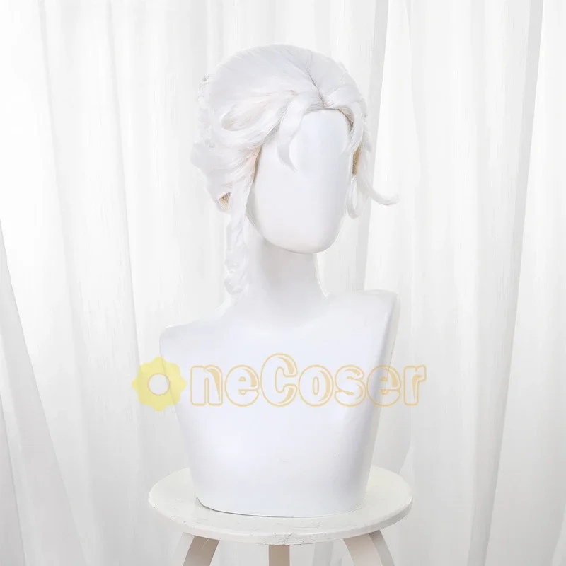 False Hope Cosplay Wig Game Identity V Bloody Queen Mary White Hair Heat-resistant Fiber Hair Wig Cap Halloween Girls Women