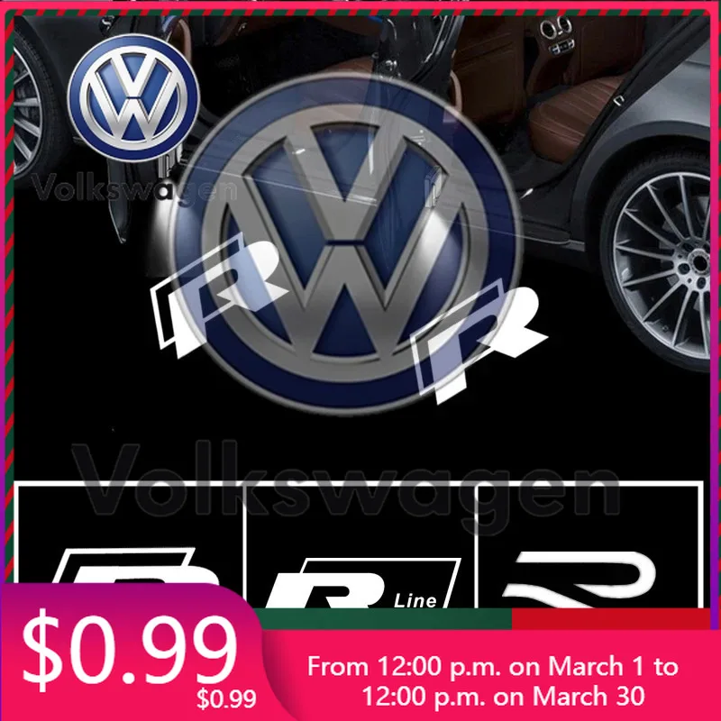 

Светодиодная наклейка на дверь автомобиля с логотипом для VOLKSWAGEN VW Passat B5 B5.5 2008 2009 2010 Phaeton Touareg Ghost Shadow Co