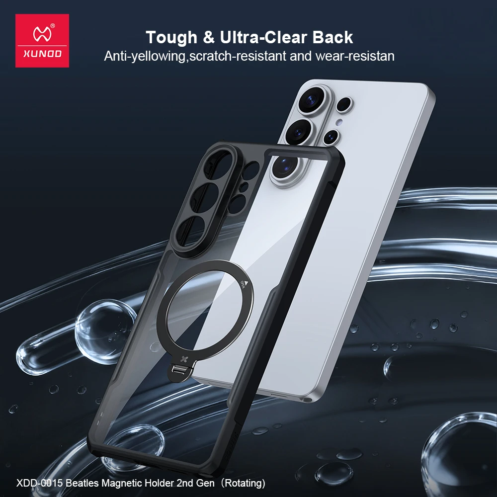‌ Xundd Etui z magnetycznym uchwytem do Samsunga S26 Ultra S26 Plus - 360 °   Obrotowy stojak z poduszką powietrzną, odporny na wstrząsy i zabezpieczający obiektyw futerał — zdjęcie produktu 4