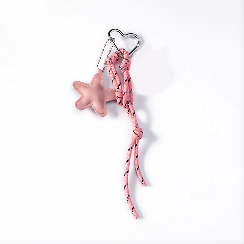 Bag Key Chain Simple Style Phone Pendant Chain Star Charm Strap Braided Rope Bag Hanging Decors Jewelry Gift Decoration