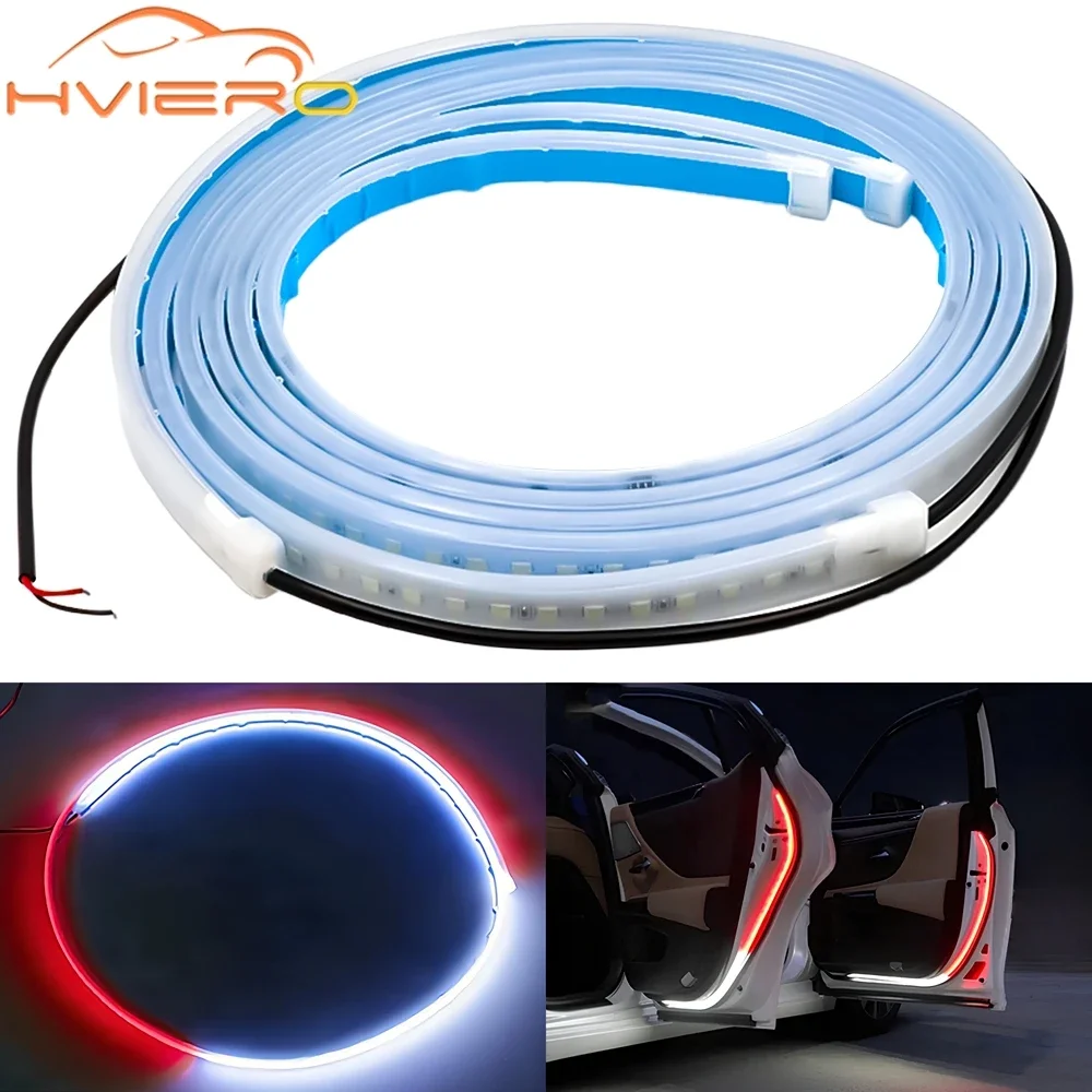 

Anti Collision White Red Flash LED Auto Strobe Light Car Doors Parking Streamer Warning Strip Signal Lamps Lighting Multipurpose