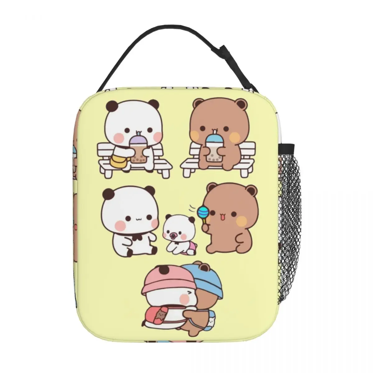 

Ланч-боксы Bubu Dudu Kawaii Merch с милым медведем и пандой, мультяшная коробка для обеда, многофункциональный холодильник, термобокс для бенто для школы