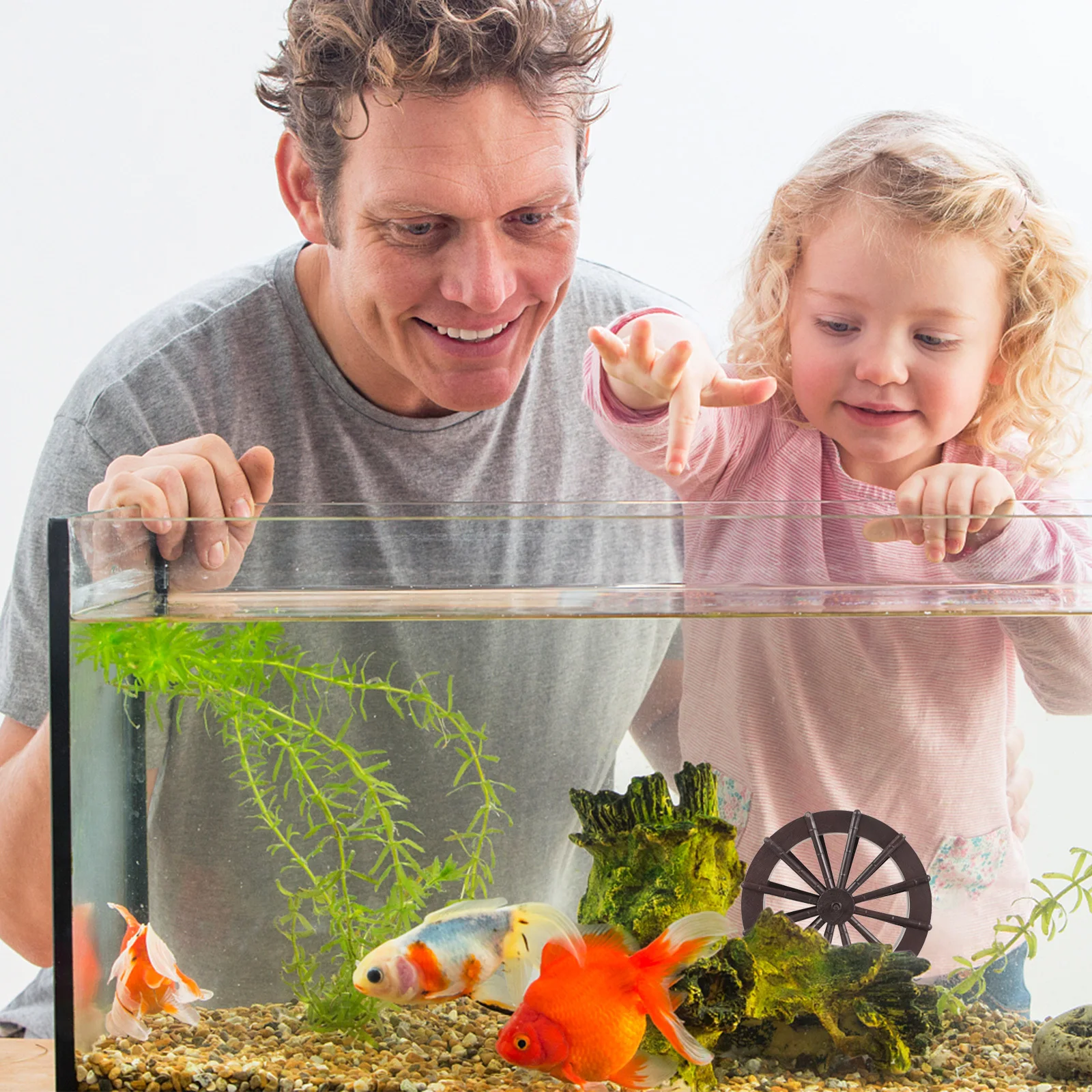 

2Pcs Water Wheel Fountain DIY Elegant Rotating Wheel for Fountain Replacement Tabletop Waterfall Decor Photo Prop