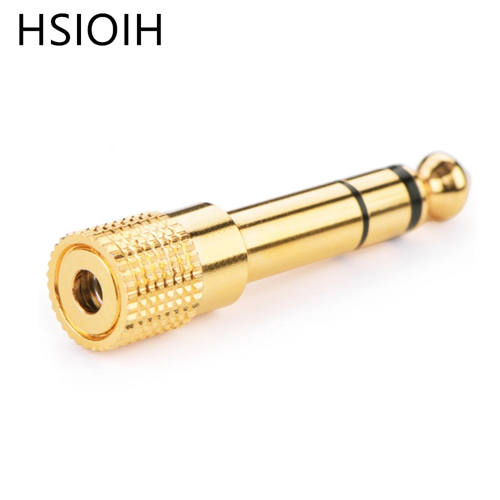 3.5mm to 6.5mm Gold-plated Audio Adapter to 6.5 Male Plug to 3.5 Female Jack Connector Adaptor