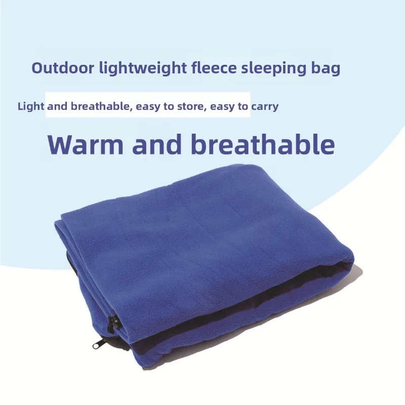 

Флисовый спальный мешок для кемпинга, портативный спальный мешок для взрослых, отель, грязный вкладыш, одеяло для обеденного перерыва