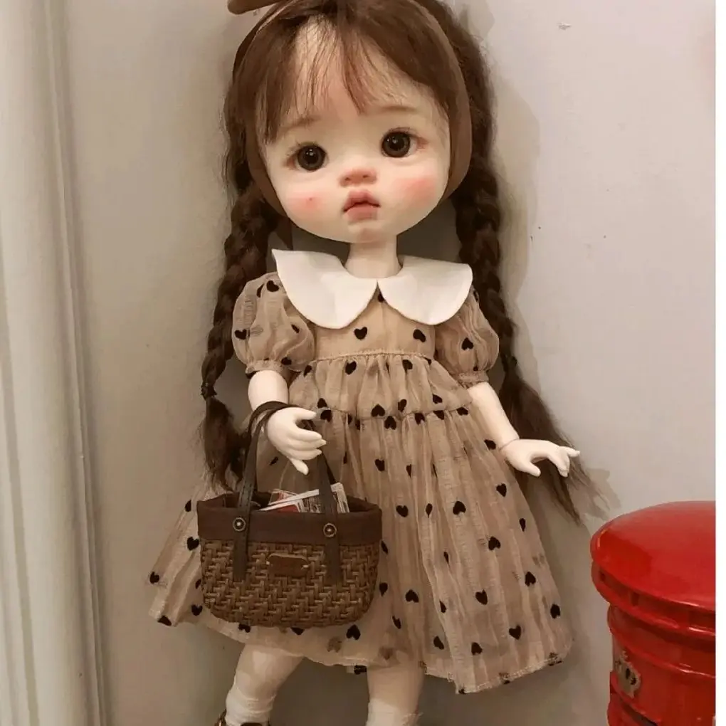2025 New SD BJD 25CM girl yuanbao Meng Qbaby Big head Resin Doll Fashion Doll Gift Spot makeup free shipping