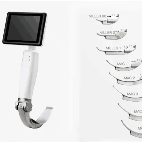 

portable video laryngoscope disposable high- definition set reused with 3 blades