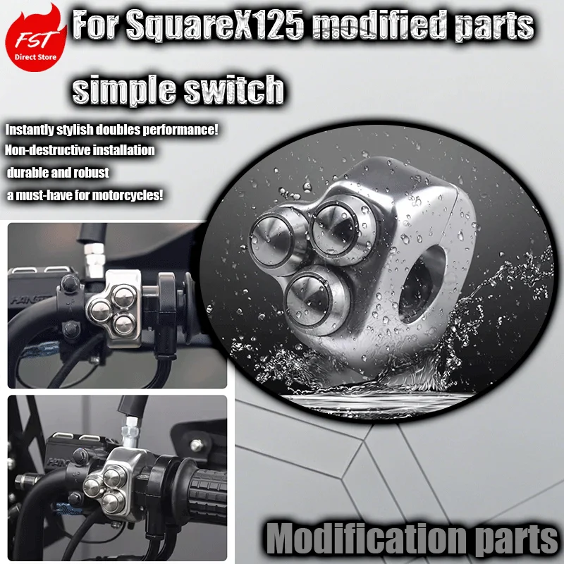 

Кнопки для руля мотоцикла SquareX125 в стиле ретро, простая сборка